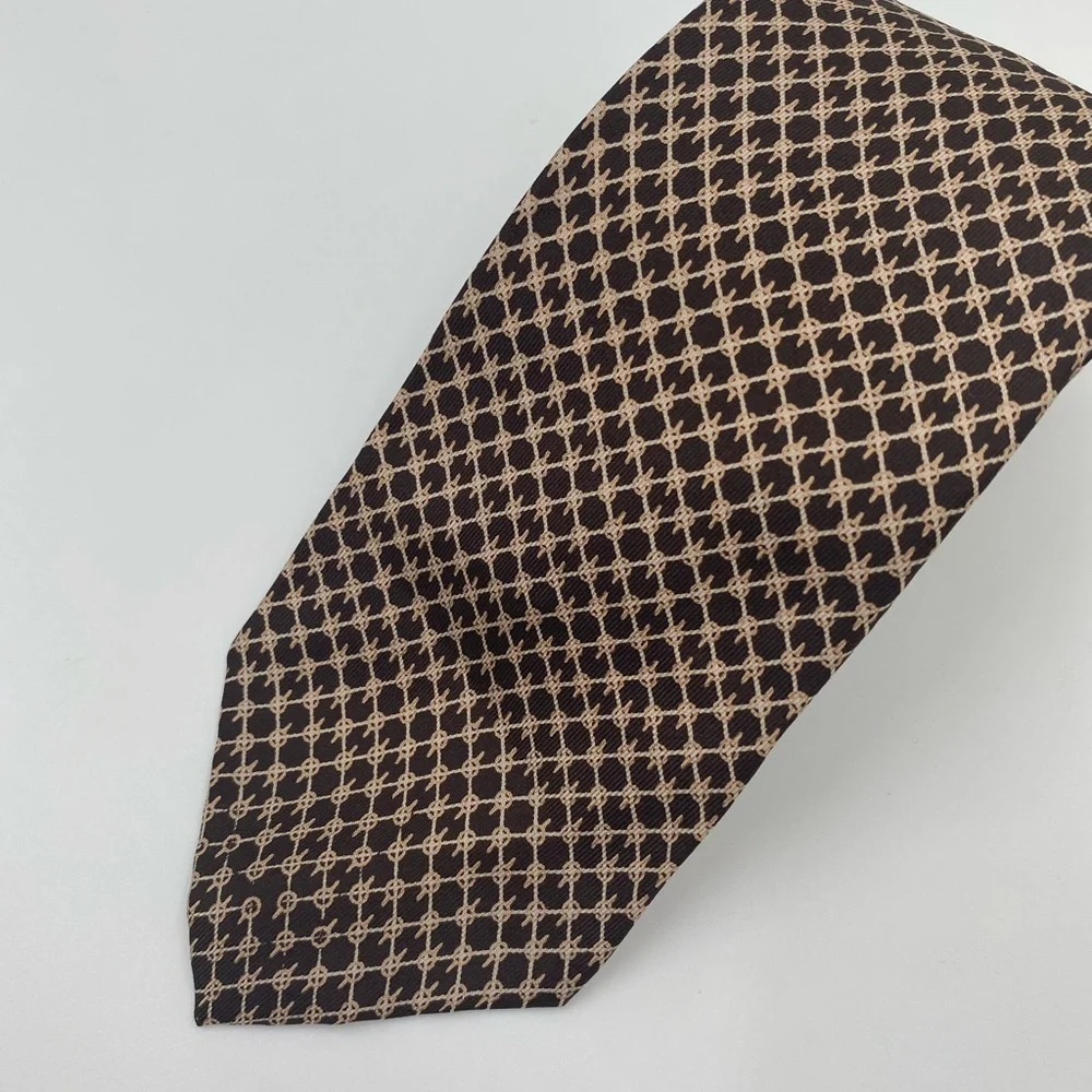 Paco Rabanne Brown Patterned Tie - Picture 1 of 5